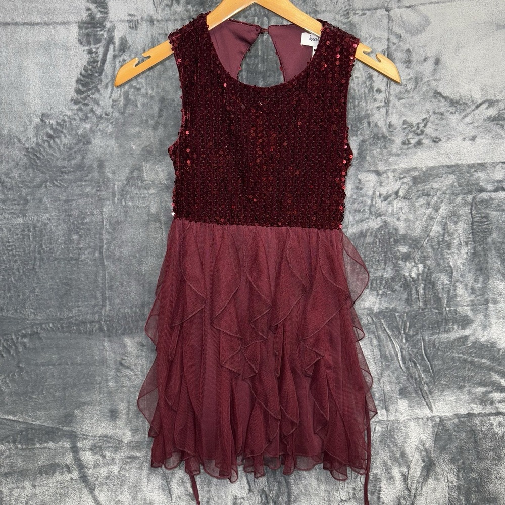 Girls Speechless Kids Red Dress Size 7 Christmas Formal Party Excellent 126